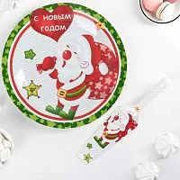 Тортовница с лопаткой "Новогоднее угощение"