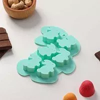 Силиконовая форма "Зайцы" 15*11,5 см, 6 яч.