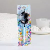 Свеча цифра "3", черная