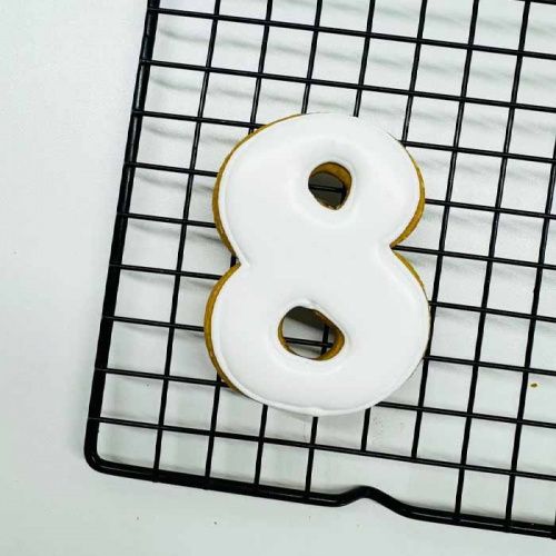 Пряник имбирный "8" белый, 8см Пряник имбирный "8" белый, 8см