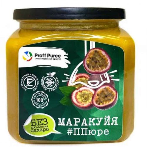 Пюре замороженное Маракуйя Proff Puree (Без сахара), 500г