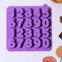 Форма для льда и шоколада "Цифры" 20яч., 16*16*2см