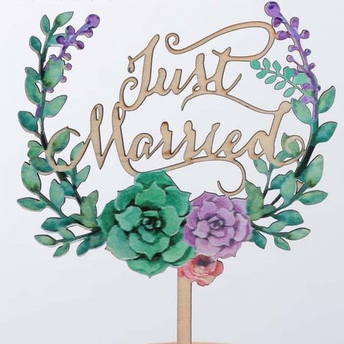 Топпер "JUST married" дерево Топпер "JUST married" дерево