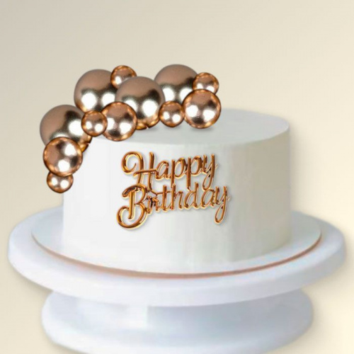 Набор топперов "Шары", золото фото 2